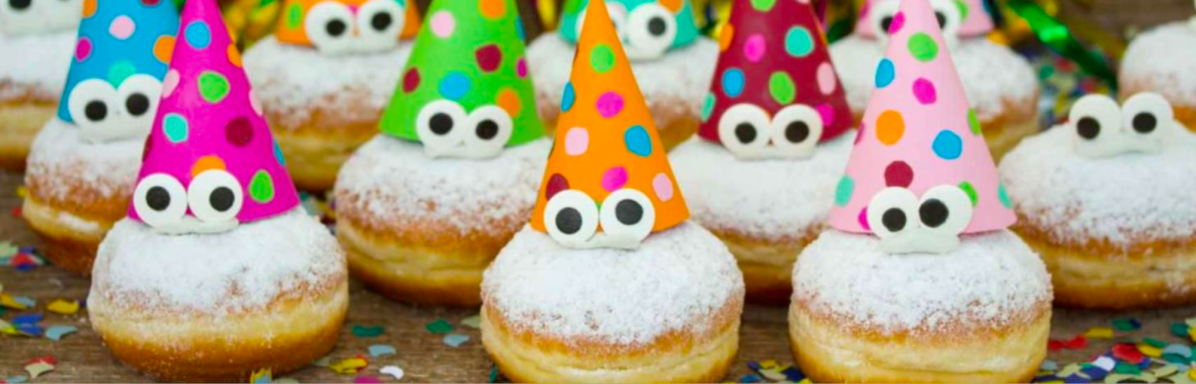 Jedes maskierte Kind bekommt einen Krapfen